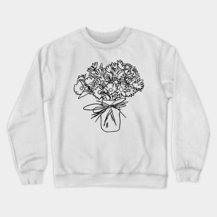 Daisies Drawing Crewneck Sweatshirt